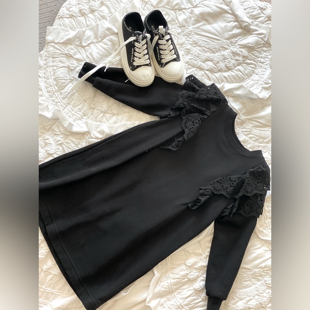 Like brand new ✨H&M girls black sweatshirt dress✨